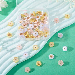 60本3色1穴レジンボタン  花  ミックスカラー  12x12x8mm  穴：2.4mm  20個/カラー&nbsp;RESI-TA0004-42