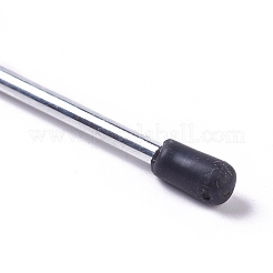 鉄の財布フレーム  プラスチック付き  バッグハンドバッグアクセサリー  プラチナ  255x70x3mm&nbsp;FIND-WH0052-09