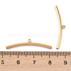 304ステンレススチール製スティックペンダント  イオンプレーティング（ip）  18KGP本金メッキ  7x30x2mm  穴：1.4mm&nbsp;STAS-D390-41G