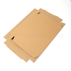 紙箱  フリップカバー  ジュエリーパッキング用  長方形  バリーウッド  24.5x21x3.5cm&nbsp;LS-CON-WH0083-01A
