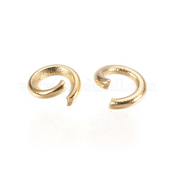 304ステンレススチールオープン丸カン  ラウンド  長持ちメッキ  18KGP金メッキ  22ゲージ  3x0.6mm  内径：1.6mm  約1500個/袋&nbsp;STAS-P212-19G-01