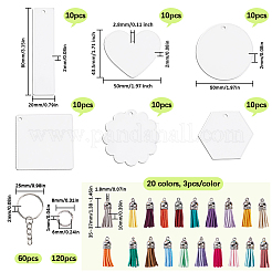 DIY Acrylic & Faux Suede Tasse Keychain Making Kits&nbsp;DIY-SP0002-45