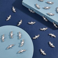 100Pcs Tibetan Style Alloy Heart with Wing Connector Charms&nbsp;TIBE-HY0001-02