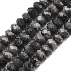 天然ラルビカイトビーズ連売り  ロンデル  多面カット  8~8.5x5~6mm  穴：1mm  約68~76個/連  14.96~15.35''（38~39センチメートル）&nbsp;G-C259-A45-5x8mm