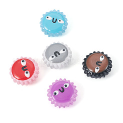 5Pcs Fuuny Painted Glass Beads Enamel Beads&nbsp;LAMP-TA0001-86