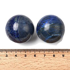 染色された天然ラピスラズリの穴なし球形ビーズ  ラウンド  30mm&nbsp;G-I367-05-16