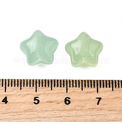 透明なアクリルビーズ  スター  ツートン  淡緑色  11x13x10.5mm  穴：1.6mm  約595個/500g&nbsp;MACR-K359-46A