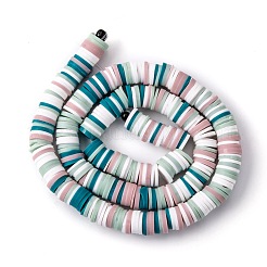 Handmade Polymer Clay Beads Strands&nbsp;CLAY-R089-8mm-T001