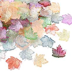 90Pcs 9 Colors Baking Paint Transparent Glass Pendants&nbsp;DGLA-CJ0001-05