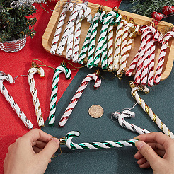 4 Sets 4 Colors Plastic Candy Cane Pendant Decorations&nbsp;FIND-SC0013-42B