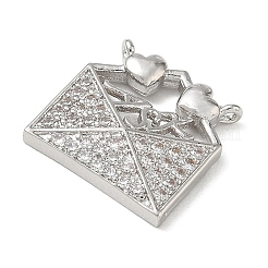 Brass Micro Pave Cubic Zirconia Pendants&nbsp;CU-CBA4231-06