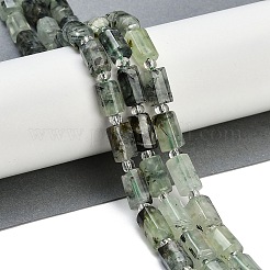 天然石プレナイトビーズ連売り  多面カット  コラム  シードビーズで  12x8mm  穴：1.2mm  約26個/連  15.35''（39センチメートル）&nbsp;G-G162-D09-01
