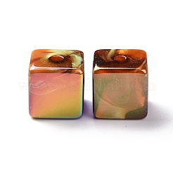 UV Plating Rainbow Iridescent Acrylic Beads&nbsp;PACR-H003-11