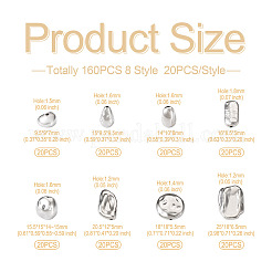 160Pcs 8 Style CCB Plastic Beads&nbsp;CCB-CD0001-01