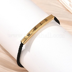Word WWJD Polyester Cord Slider Bracelets&nbsp;BJEW-P384-01G