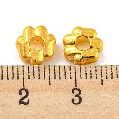 合金ビーズ  鉛フリー＆カドミウムフリー  花  ゴールドカラー  7.5x8x4mm  穴：2.7mm  約1428個/1000g&nbsp;PALLOY-F307-02G