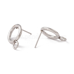 Non-Tarnish 304 Stainless Steel Stud Earring Findings&nbsp;STAS-P308-02A-P
