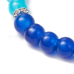 Baking Paint Imitation Jade Glass Round Beaded Charm Bracelets&nbsp;BJEW-JB11737