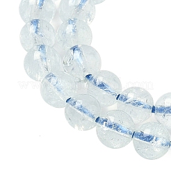 天然石アクアマリンビーズ連売り  ラウンド  4mm  穴：0.7~0.8mm  約103~108個/連  15.28''~15.83''（38.8~40.2センチメートル）&nbsp;G-P576-4mm-01A