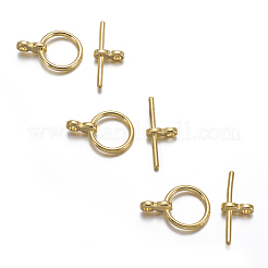 チベット風マンテル  カドミウムフリー＆鉛フリー  ドーナツ  ゴールドカラー  ドーナツ：12x1.5mm  穴：1.5mm  バー：8x19x1.5mm  穴：1.5mm  930セット / キロ〜約&nbsp;TIBE-A001-25G