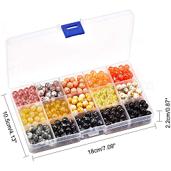 Drawbench & Baking Paint Glass Beads Strands&nbsp;GLAA-PH0001-03-8mm