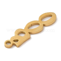 ハロウィン 201 ステンレス ペンダント  レーザー切断  単語ブーチャーム  ゴールドカラー  21x5.5x1mm  穴：1.5mm&nbsp;STAS-D053-14G