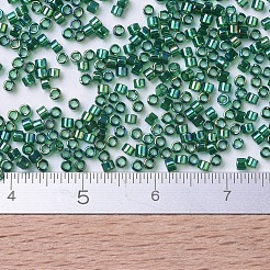 MIYUKIデリカビーズ  シリンダー  日本製シードビーズ  11/0  （db0175)トランスペアレントエメラルドab  1.3x1.6mm  穴：0.8mm  約2000PCS /ボトル  10 G /ボトル&nbsp;SEED-JP0008-DB0175