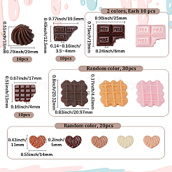 100Pcs 7 Styles Resin Decoden Decoden Cabochons&nbsp;CRES-SP0001-26