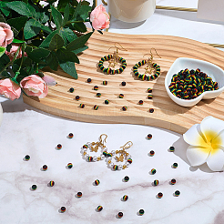 200Pcs Opaque Resin Stripe Beads&nbsp;RESI-SP0001-54A