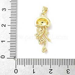 Brass Micro Pave Cubic Zirconia with Enamel Pendants&nbsp;KK-Z134-15G-01A