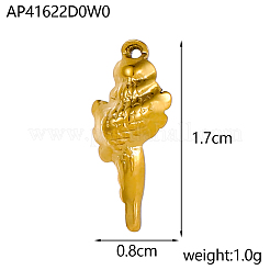 Conch Charms 304 Stainless Steel Pendants&nbsp;STAS-OY004-29G