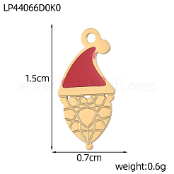 Christmas 304 Stainless Steel with Red Enamel Charms&nbsp;SA-OY003-74G-01