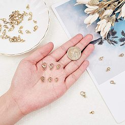 304ステンレススチール製ロブスタークロウ留め金  手動研磨  18KGP本金メッキ  6.8x5.2x1.1cm  6サイズ  8pcs /サイズ  48個/箱&nbsp;STAS-UN0004-27G
