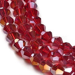 Transparent Electroplate Glass Beads Strands&nbsp;GLAA-F029-2mm-A27