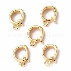 Brass Fold Over Clasps&nbsp;X-KK-P223-25G