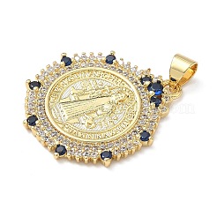Brass Micro Pave Cubic Zirconia Pendants&nbsp;KK-Q068-33A-G