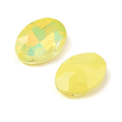 ガラスカボション  多面カット  オーバル  きいろ  14x10x5mm  36個/セット&nbsp;GLAA-N0028-06E