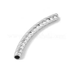 304ステンレス鋼湾曲チューブビーズ  ステンレス鋼色  36.5x4mm  穴：2x2.5mm&nbsp;STAS-M071-03G-P