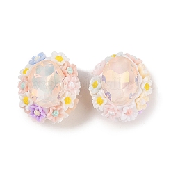 Handmade Luminous Polymer Clay Rhinestone Beads&nbsp;CLAY-H003-05B