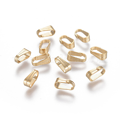 304ステンレススチールスナップオンベイル  18KGP本金メッキ  6x3x2.2mm  5.5x2.5mm内径&nbsp;X-STAS-E436-27G