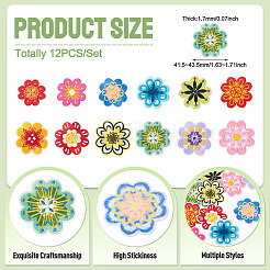 12Pcs Polyester Clothing Patches&nbsp;PATC-TAC0012-001