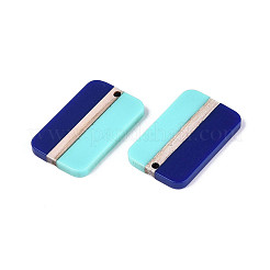 Opaque Resin & Wood Pendants&nbsp;RESI-T057-69A