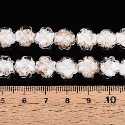 Luminous Handmade Gold Foil Glass Beads Strands&nbsp;FOIL-N029-01A