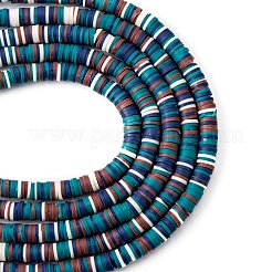 Handmade Polymer Clay Beads Strands&nbsp;CLAY-R089-8mm-T017