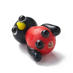 手作りランプワークビーズ  ペンギン  ミックスカラー  14~17x11~15x9~13mm  穴：2~2.5mm&nbsp;LAMP-I025-01