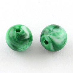 不透明なアクリルビーズ  ラウンド  シーグリーン  6mm  穴：1.6mm  約47098個/4806g&nbsp;LS-SACR-R853-6mm-212