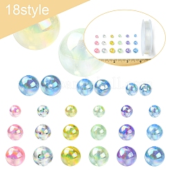 DIY Round Transparent Acrylic Beads Bracelets Making Kits&nbsp;DIY-FS0008-17