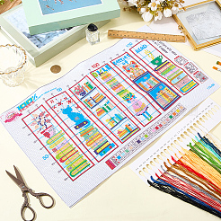 初心者向けニードルフェルトキット 1袋 しおり付き  DIY刺繍キット  猫の形  1mm  18色&nbsp;DIY-CP0013-36A