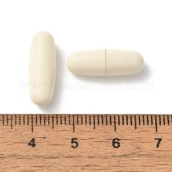 プラスチック離脱クラスプ  弾丸チャーム  フローラルホワイト  3/4x1/4インチ（1.9x0.65cm）  穴：1mm  内径：1/8インチ（0.35cm）&nbsp;KK-F873-40A