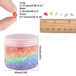 ガラスビーズ  穴なし/ドリルなし  チップ  ミックスカラー  2~10.5x2~5x0.7~4mm  約50g/ボックス  6色  1箱/色  6boxes /セット&nbsp;GLAA-GA0001-08